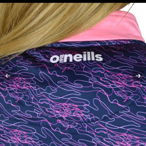 O'NEILLS Girls Donegal GAA Nevis 26 3 Stripe Full Zip Navy & Pink Jacket NEW - Picture 3 of 15